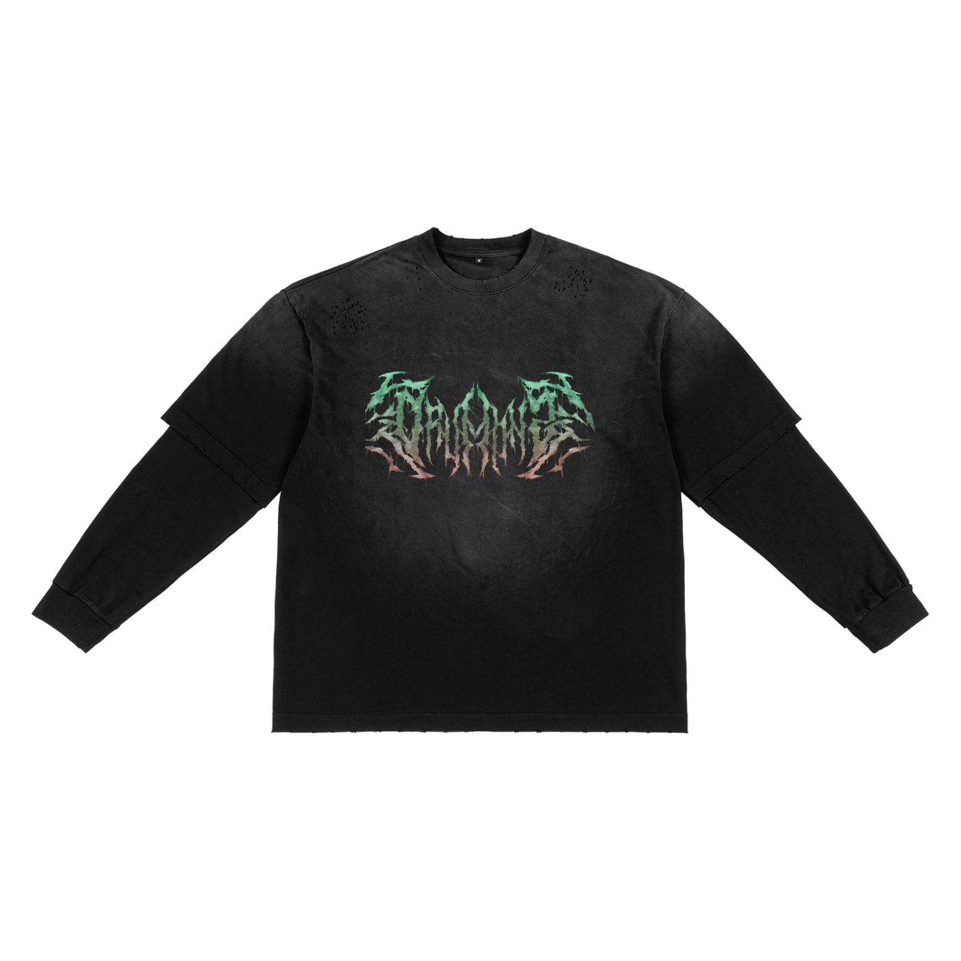 Sunfade Hand-Frayed Faux Two-Piece T-Shirt