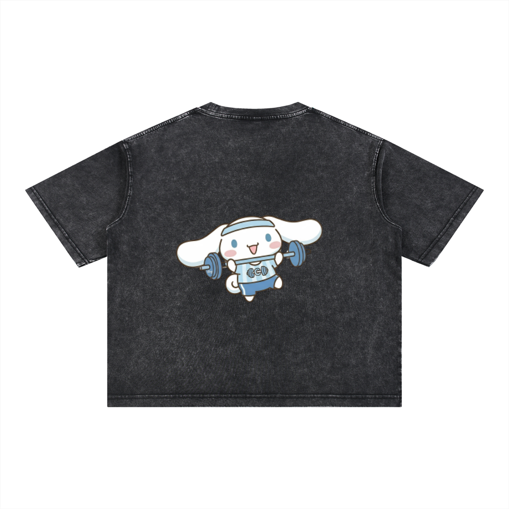 Mineral Wash Boxy Cotton T-Shirt