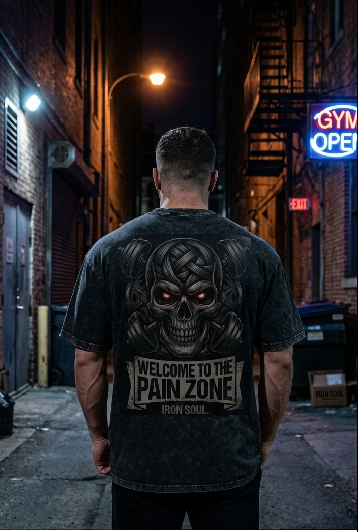Vintage welcome to the pain zone